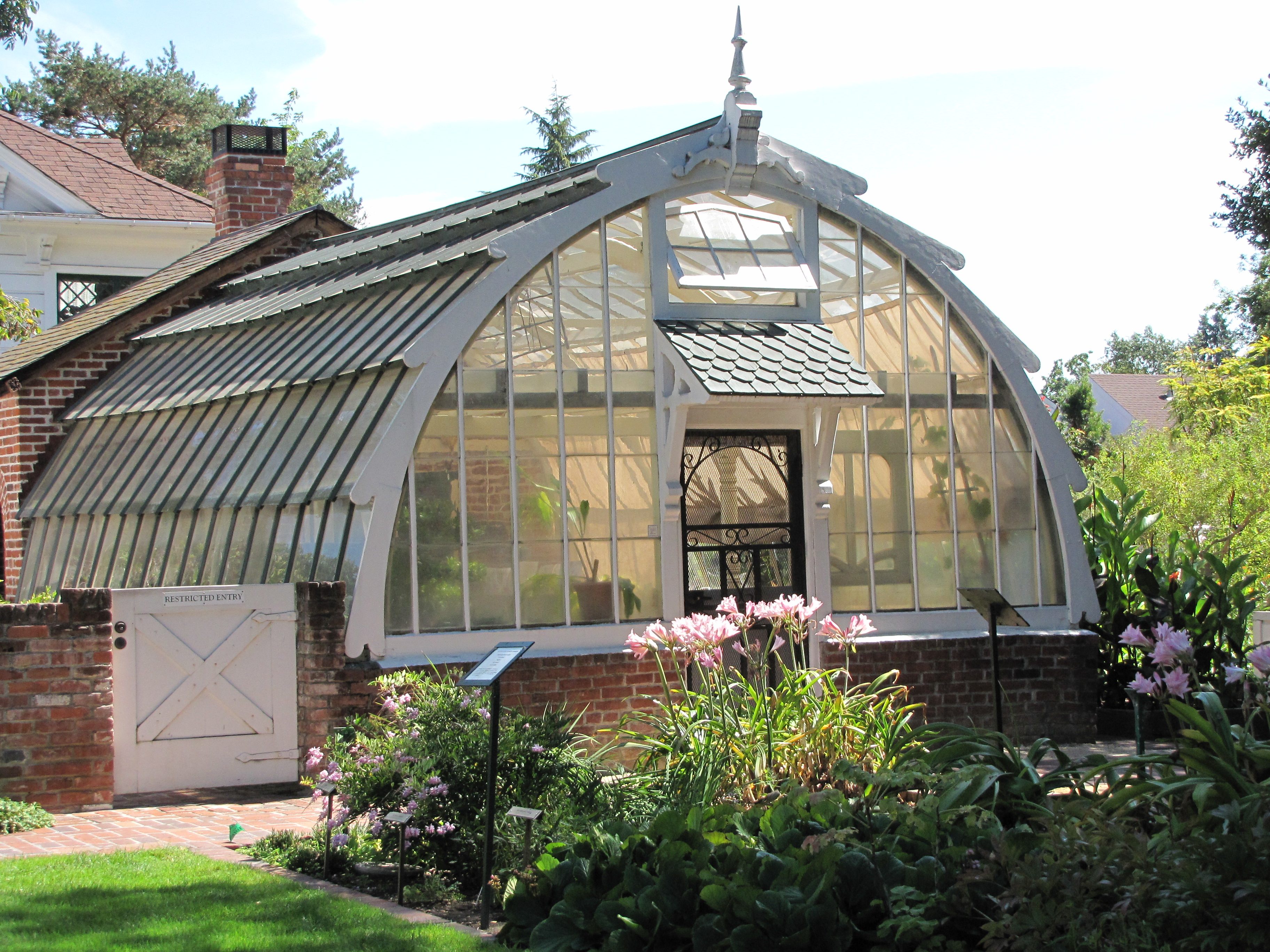 The greenhouse at the Burbank Home houses many of the horticulturist's plants.