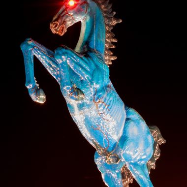 "Blucifer," in his gleaming glory.