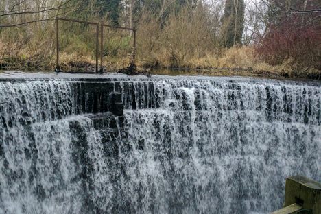 Waterfalls at Rouken Glen Park.