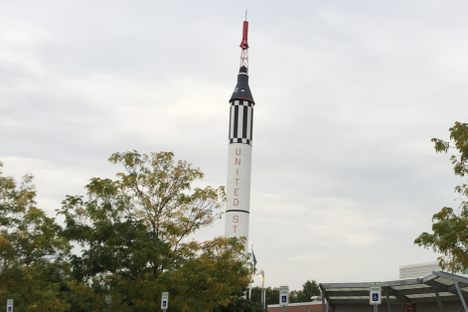 The rocket replica.