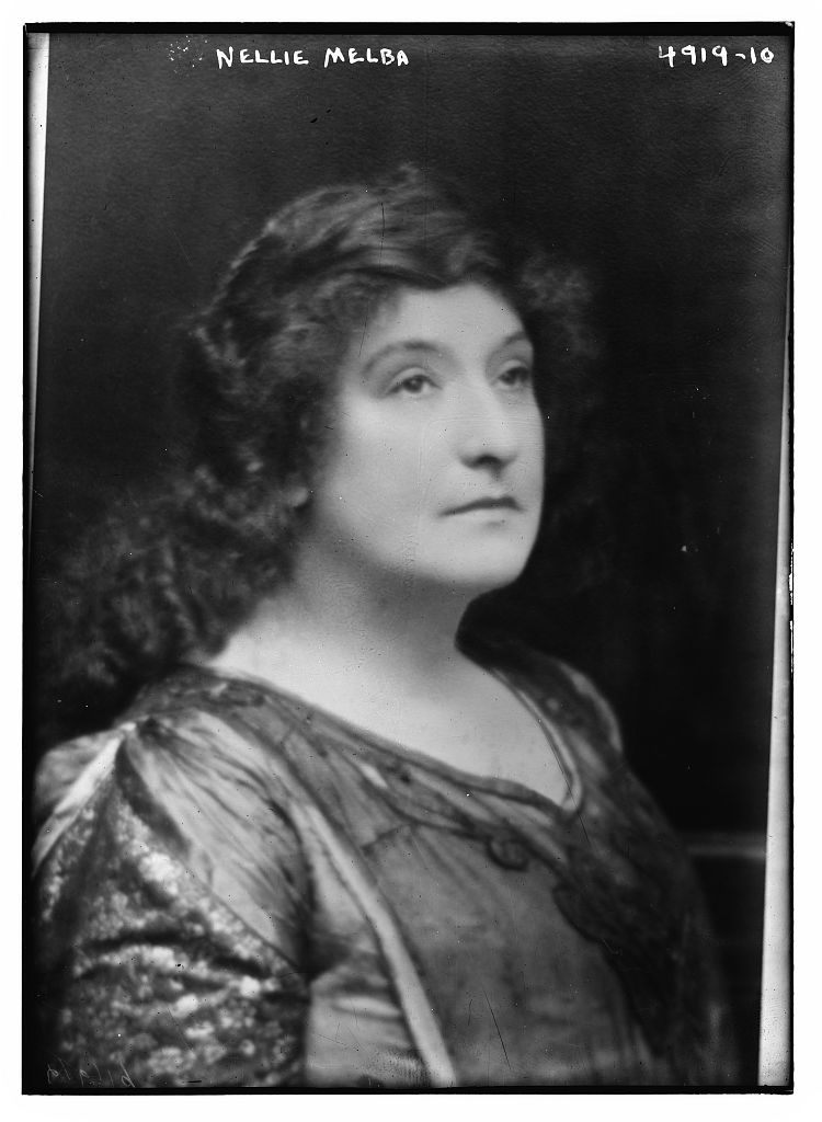 The opera singer Nellie Melba, pictured around 1916.