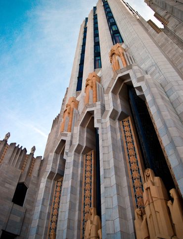 The Boston Avenue United Methodist Church's dramatic entrance is one of the finest examples of Art Deco in the state. 