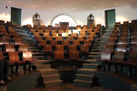 The first floor amphitheater of Davidge Hall.