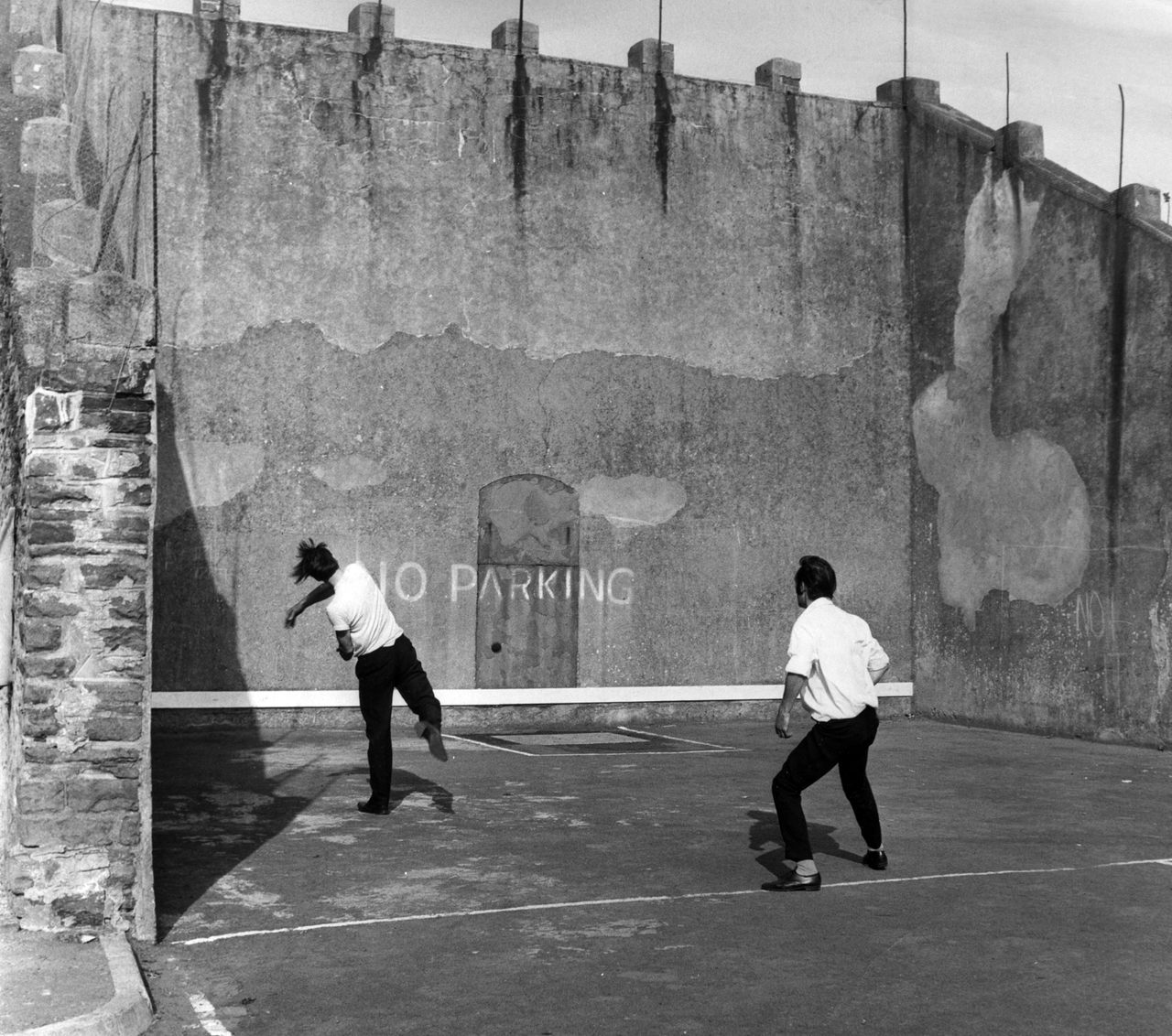 The handball court in Nelson, South Wales, August 8, 1969. The three-walled court and home to Pêl-Law, the Welsh version of the game, has stood in the town since 1860. 