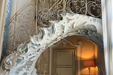 Rococo staircase to the musicians’s gallery.