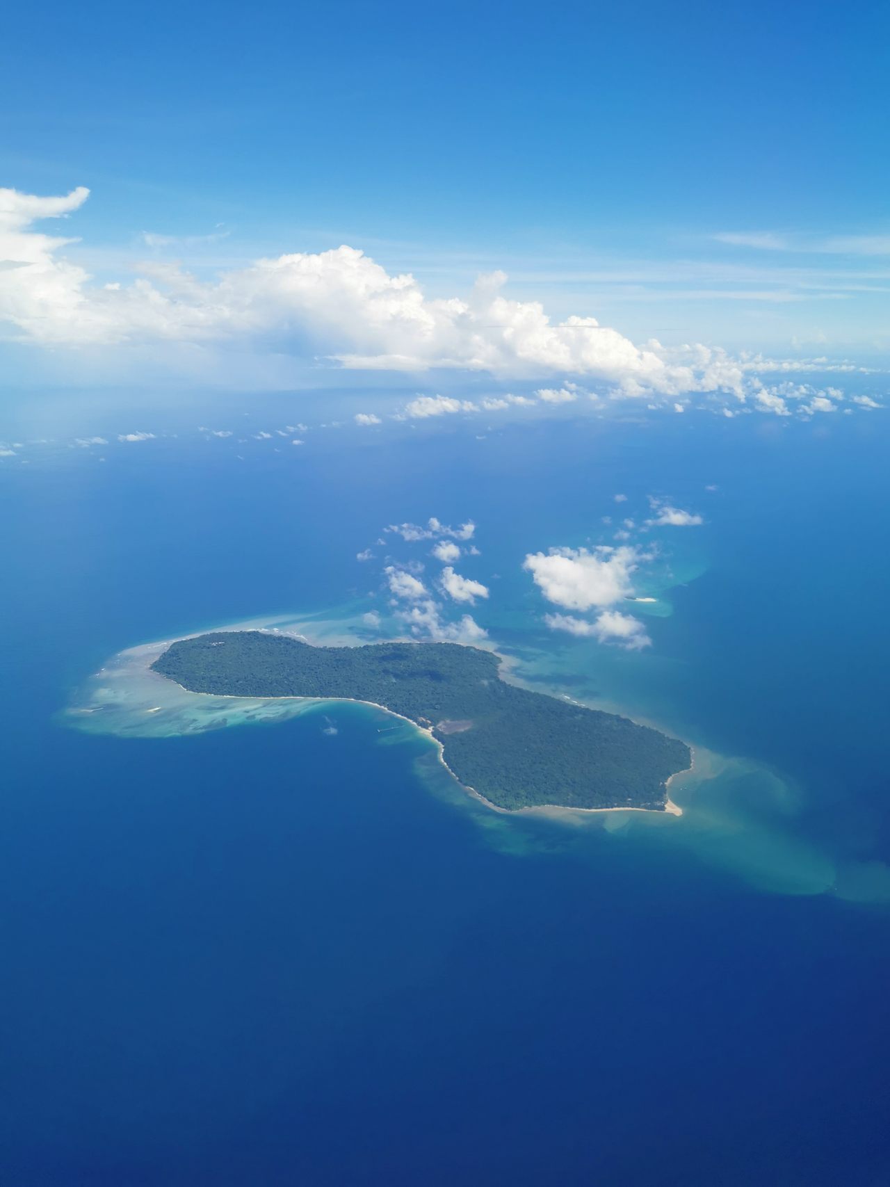 Aerial view of Pulau Tiga