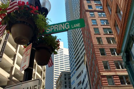 Spring Lane, which was named after the Great Spring. 