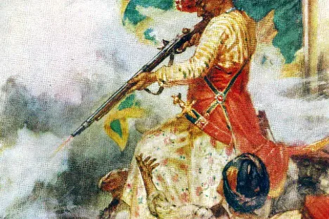 Tipu Sultan during the siege of Seringapatam in 1791.