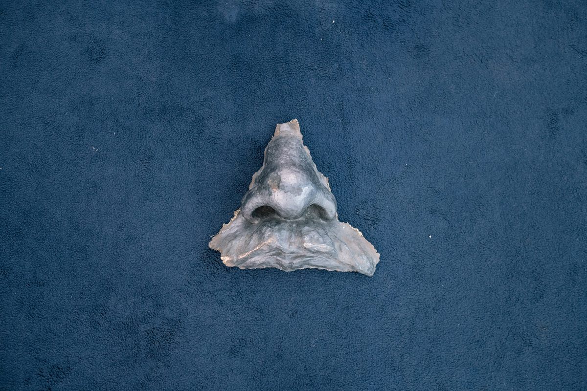 The nose from the Kharkiv statue of Lenin, which at more than 27 feet tall was once the largest in Ukraine. February 2016.