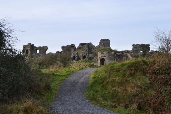 The rock offers beautiful views of the Co. Laois countryside.