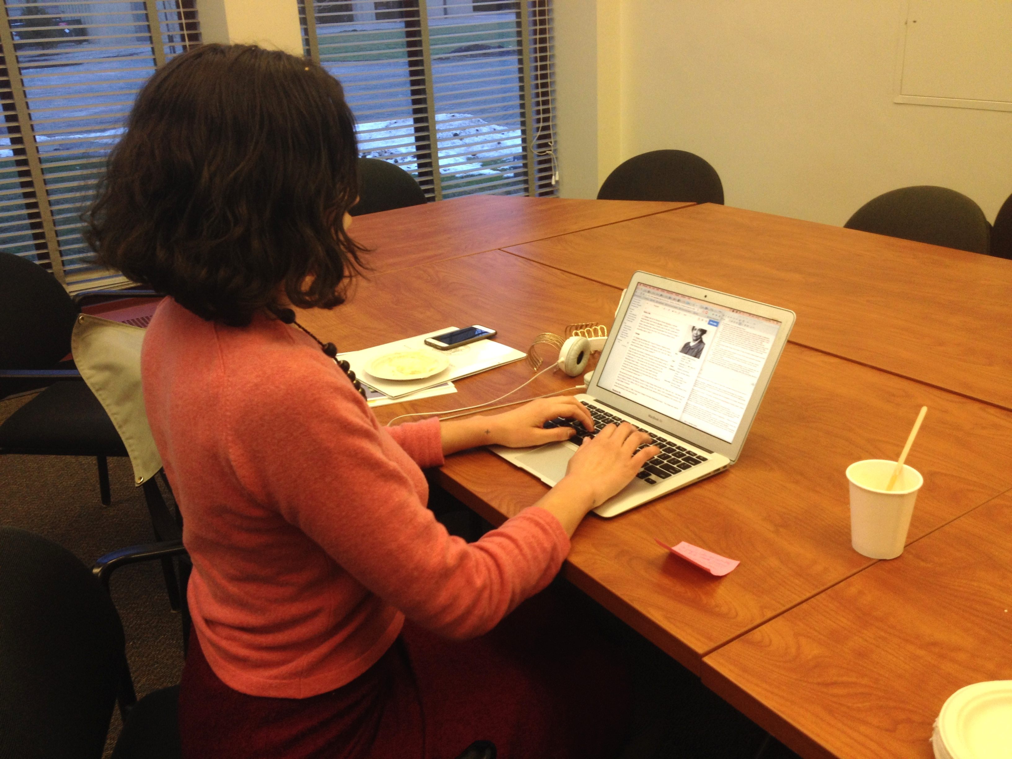 Maya Wagoner dives into Dr. Dorothy Celeste Boulding Farabee's page.