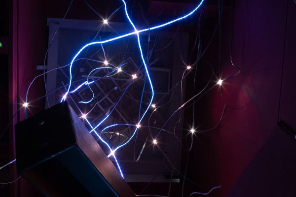 Inside on of the rooms in the maze