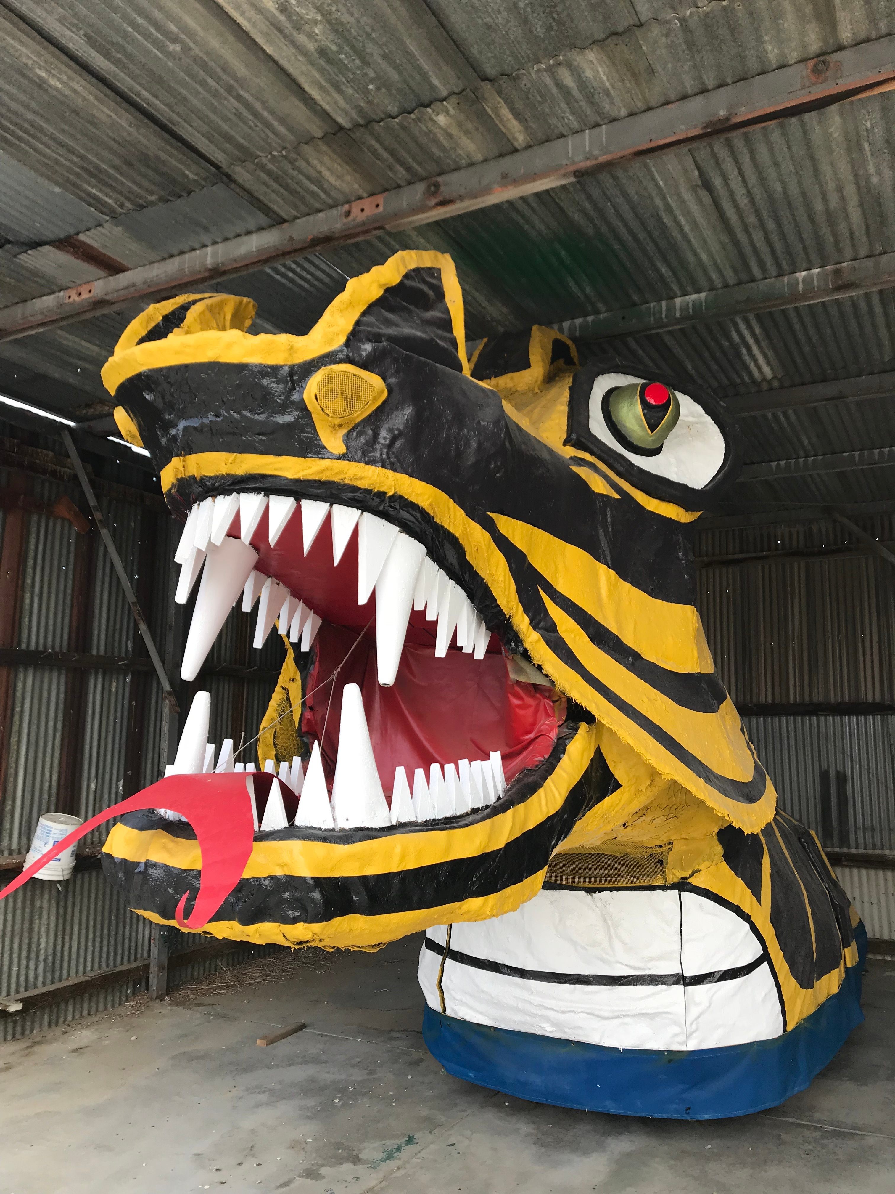 A Cecil the Sea Serpent parade float.