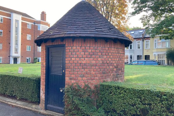 The entrance to the air raid shelter.