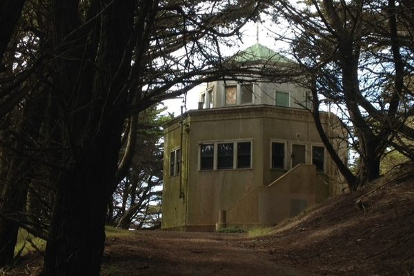 The Point Lobos Marine Exchange Lookout Station seen from the access road