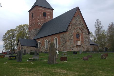 Skepptuna Church and Runestone.