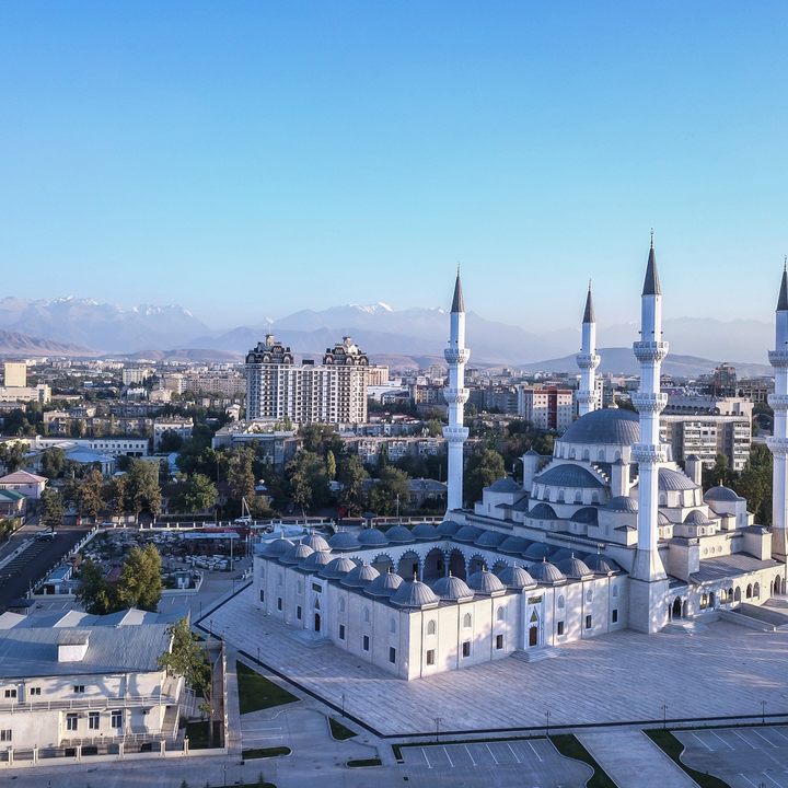 The Central Mosque of Bishkek, capital of Kyrgyzstan
