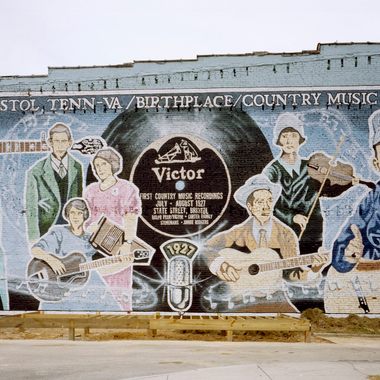 Mural to Country Music in Bristol, Virginia
