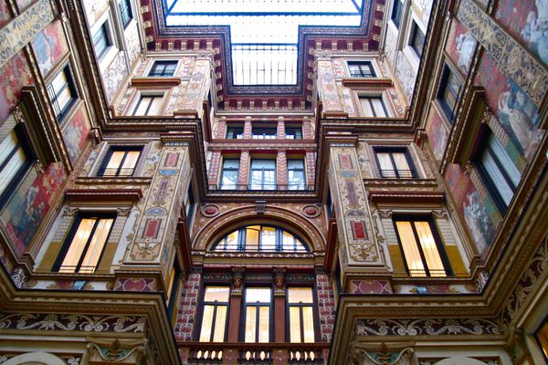 The beautiful Art Nouveau Galleria Sciarra.