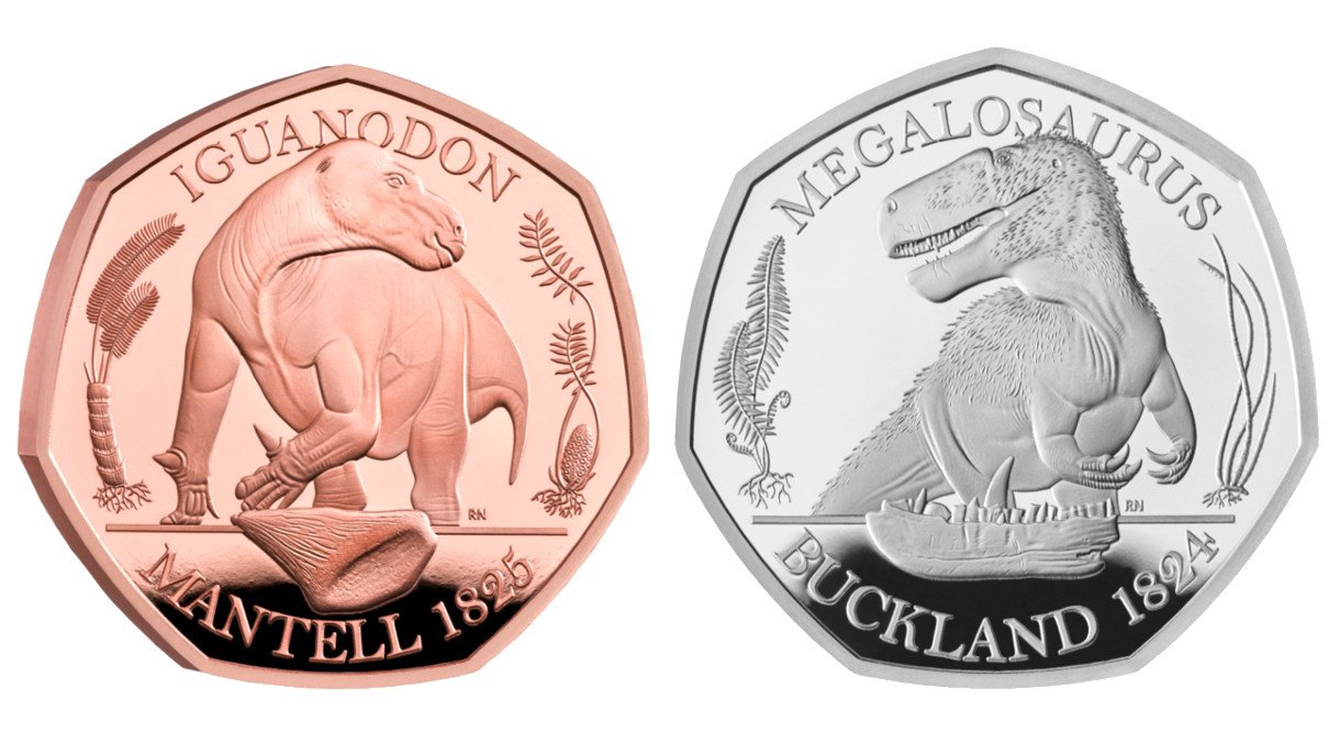 The Royal Mint coins—available in bronze, silver, and gold—are a testament to English paleontology.