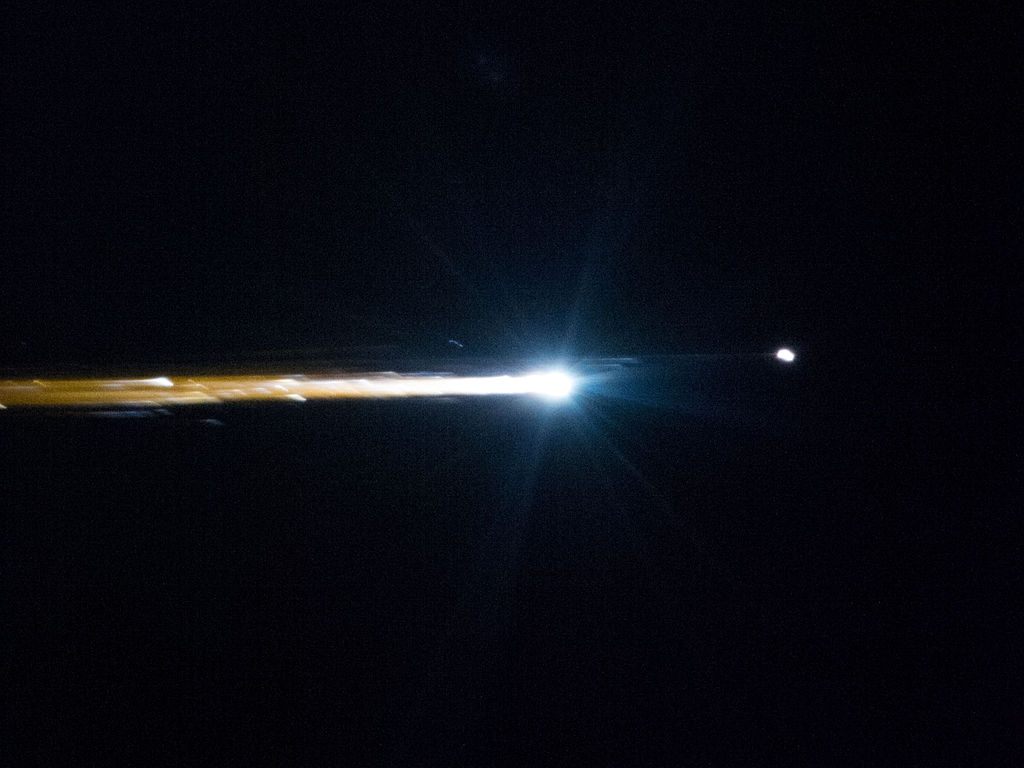 A Soyuz module re-entering the atmosphere.