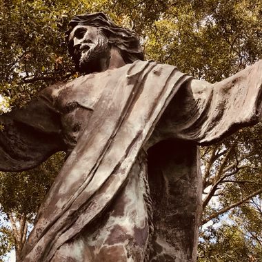 Bilbo Cemetery- Jesus Statue.