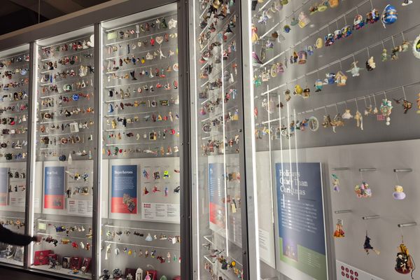 The ornament collection spans decades.