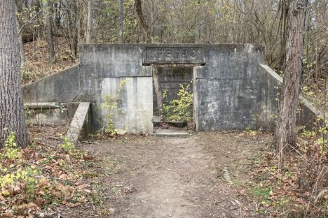 The stone archway.