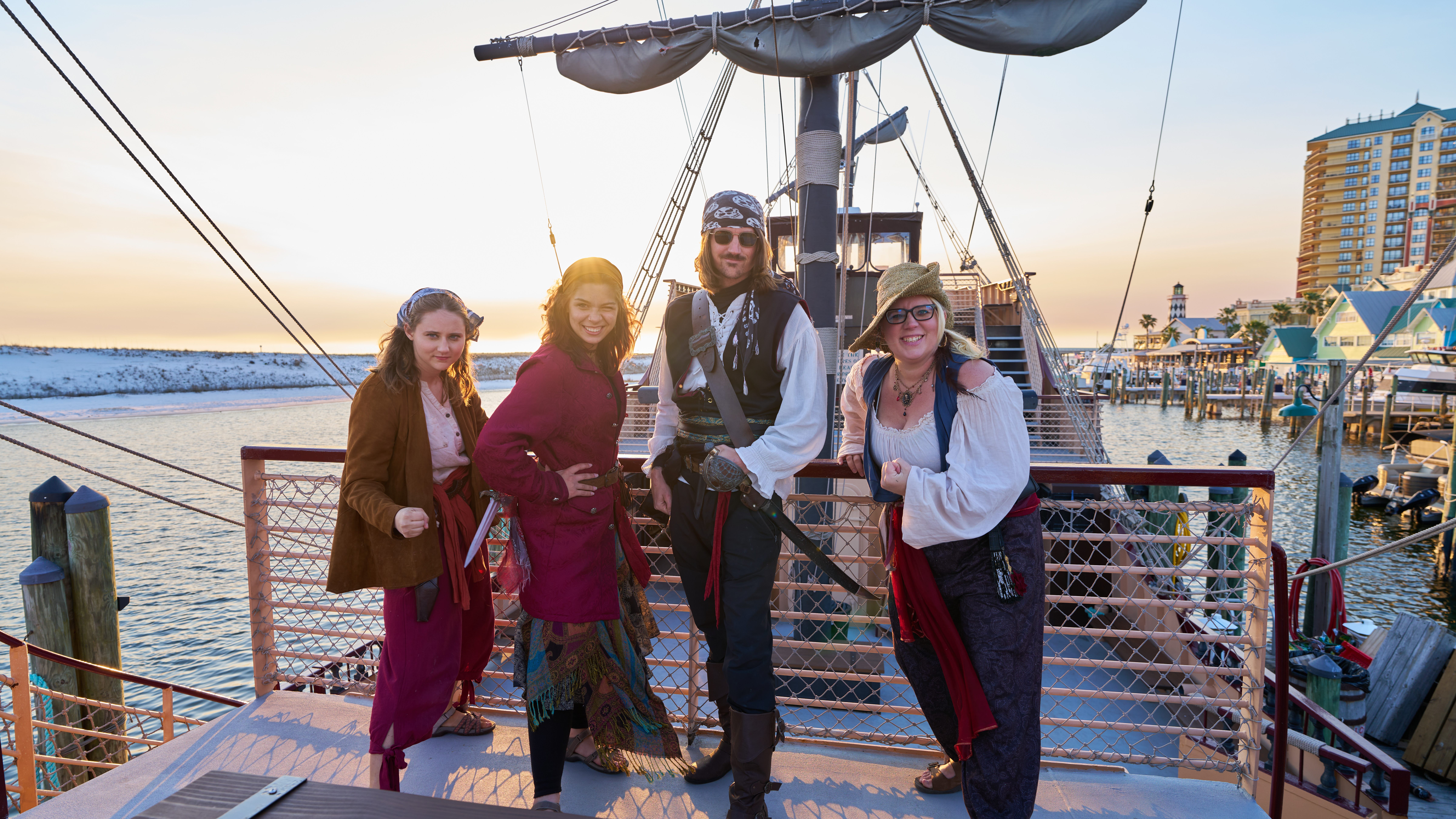 Dressing up in your best pirate garb is encouraged aboard Destin’s Buccaneer Pirate Cruise.