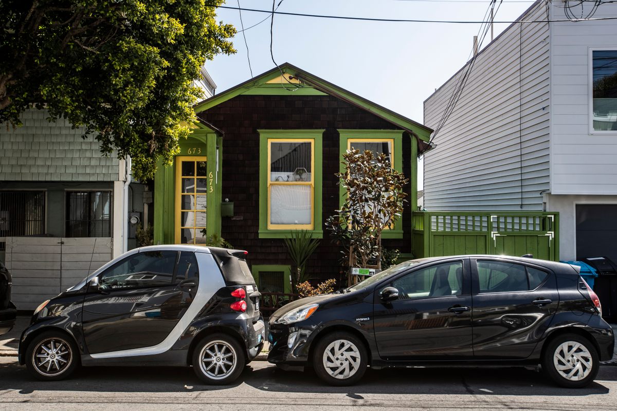 Elsewhere, some shacks have been restored and incorporated into the modern cityscape, like this one in the Bernal Heights neighborhood.