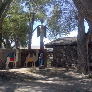 A religious totem pole flanked by hand-crafted camel art and surrounded by 150-year-old buildings: Cleo's Ferry in a nutshell.