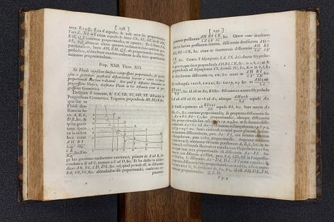 Caltech's copy of the Principia was owned in the 18th century by French mathematician and natural philosopher Jean-Jacques d'Ortous de Mairan. 