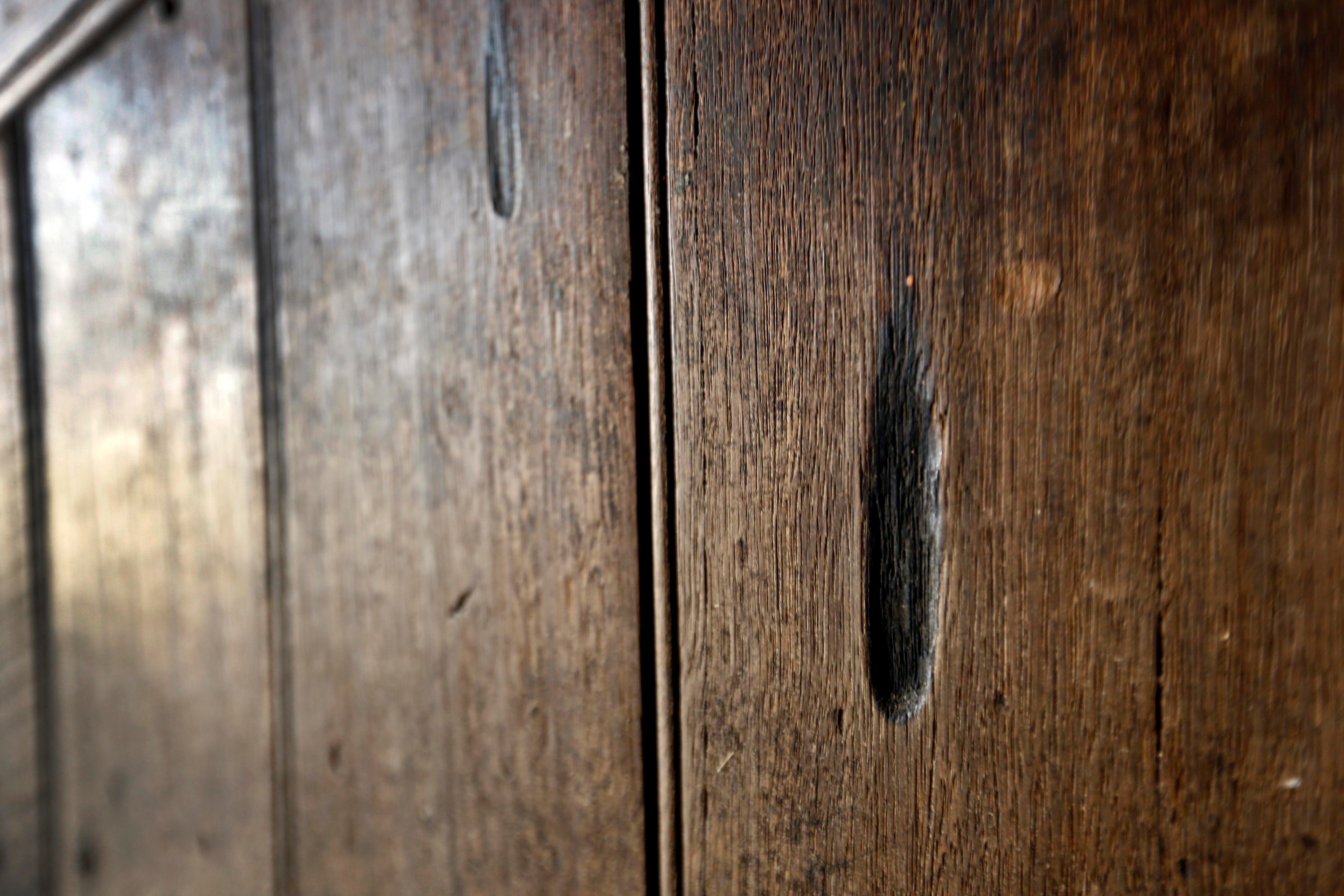 Burn marks in the stables at Shene, north of Hobart, Tasmania.