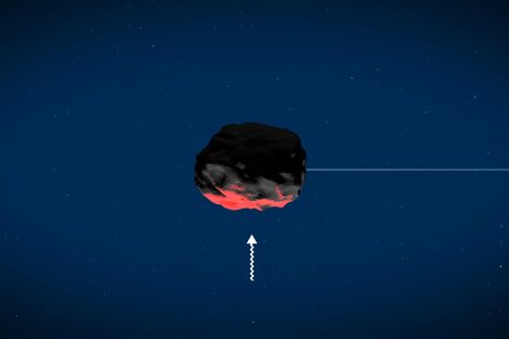 Asteroid families begin to disperse because of the way they are affected by the heat of the sun. 