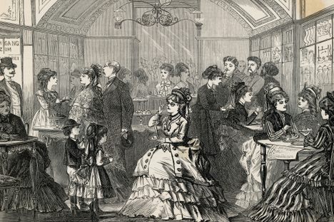 Fashionable parlors welcomed ladies for ice cream and more.