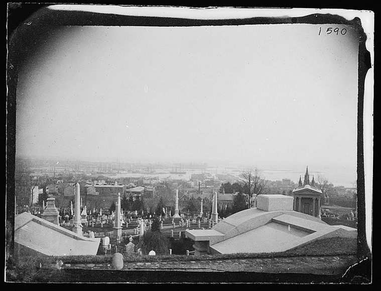 An early photograph by George Bradford Brainerd of the Mount, Greenwood, Brooklyn, ca. 1872-1887.  