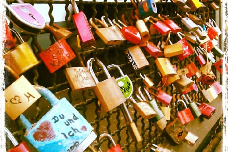 Personalized Couple Love Locks With Two Keys