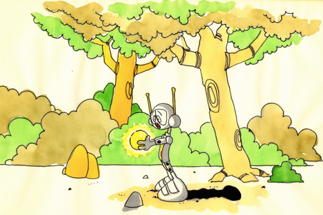 Orr's Rappin' Max character has taken a journey from early sketches to galleries and workshops worldwide. 