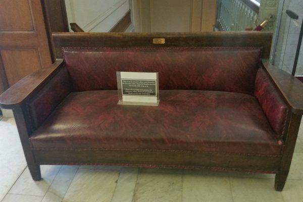 The couch where Hannibal Hamlin died.
