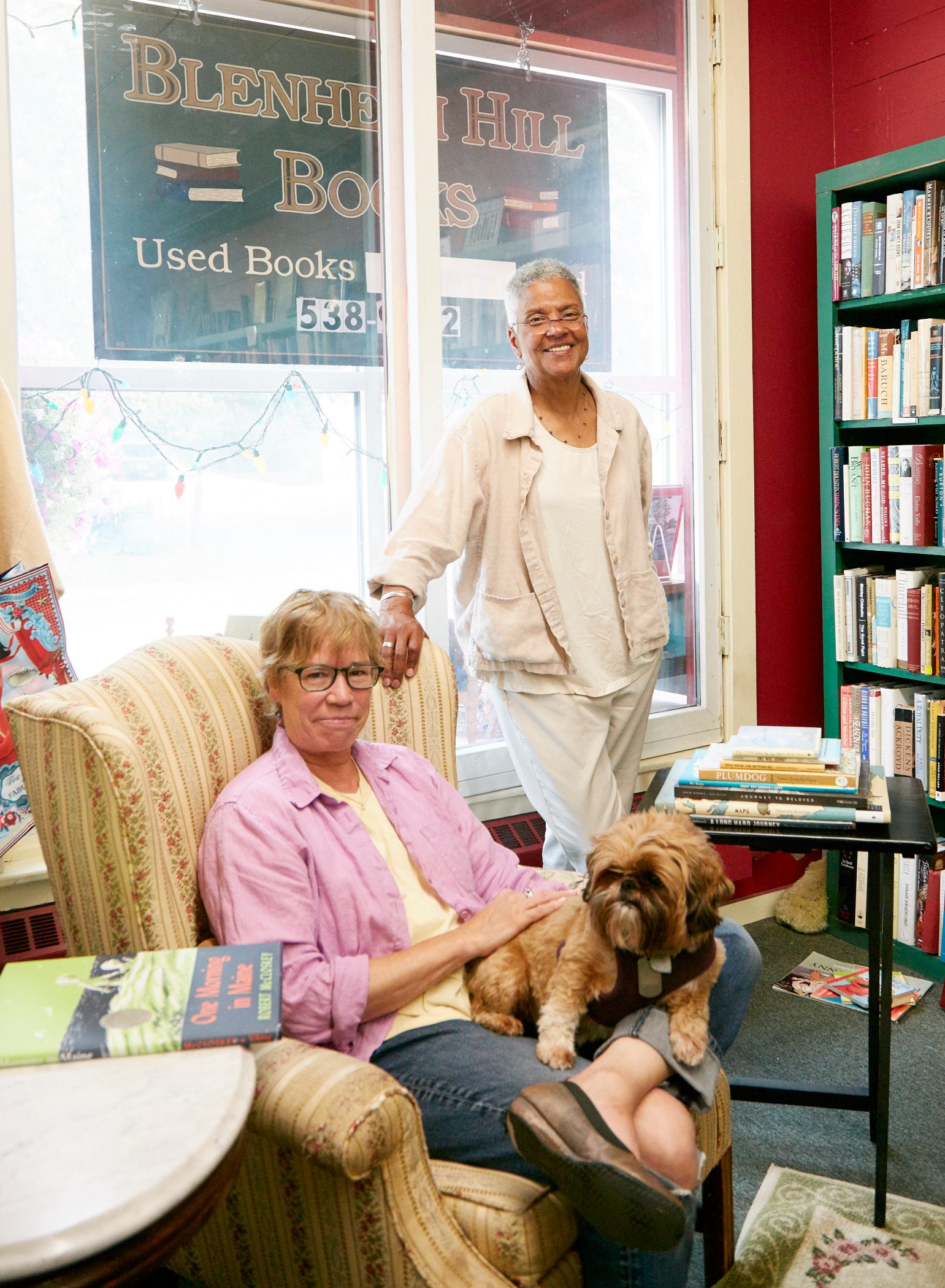 The owners of Blenheim Hill Books, Barbara Balliet and Cheryl Clarke.