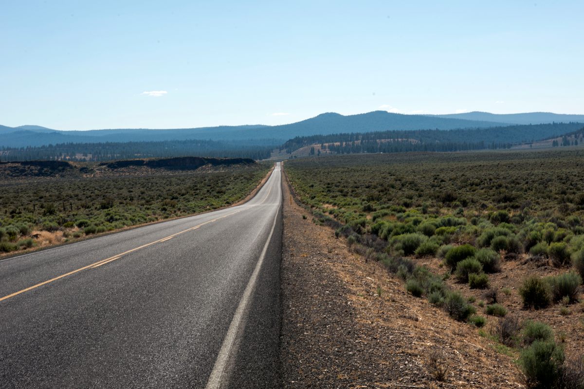 Old Fort Rock Road near Christmas Valley.