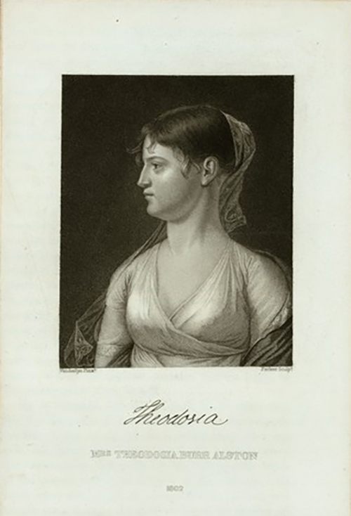 Theodosia Burr Alston, pictured in 1802.