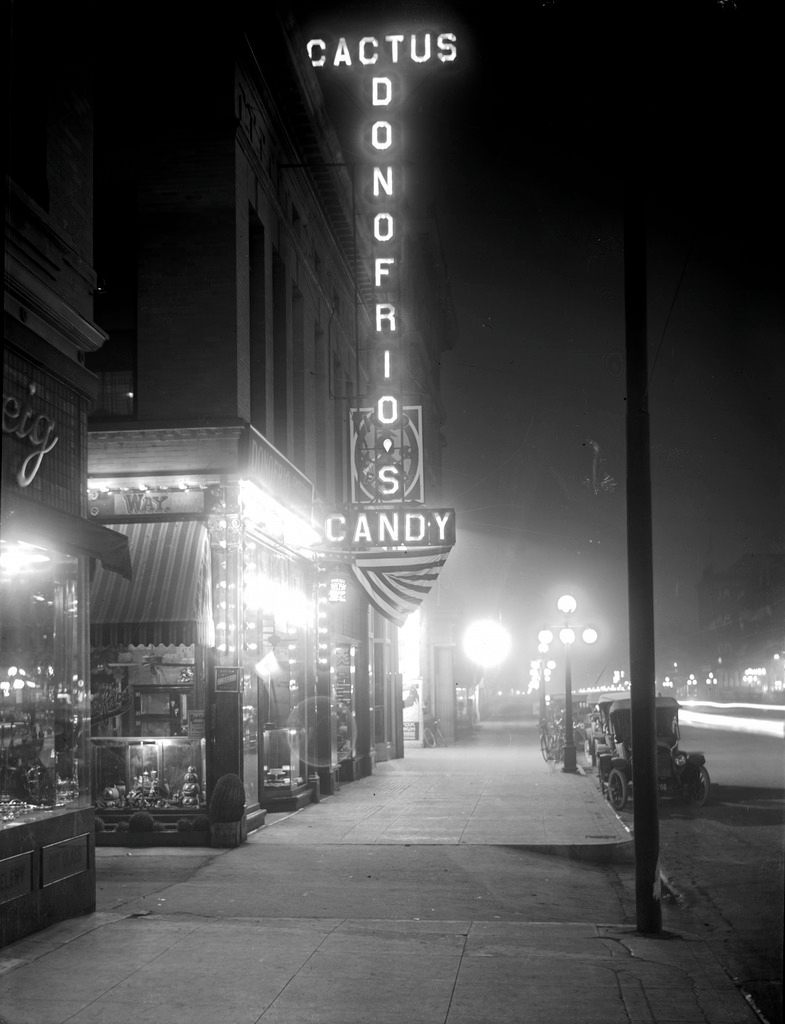 Donofrio's Candy Store in Phoenix, as it appeared in the late 1910s.