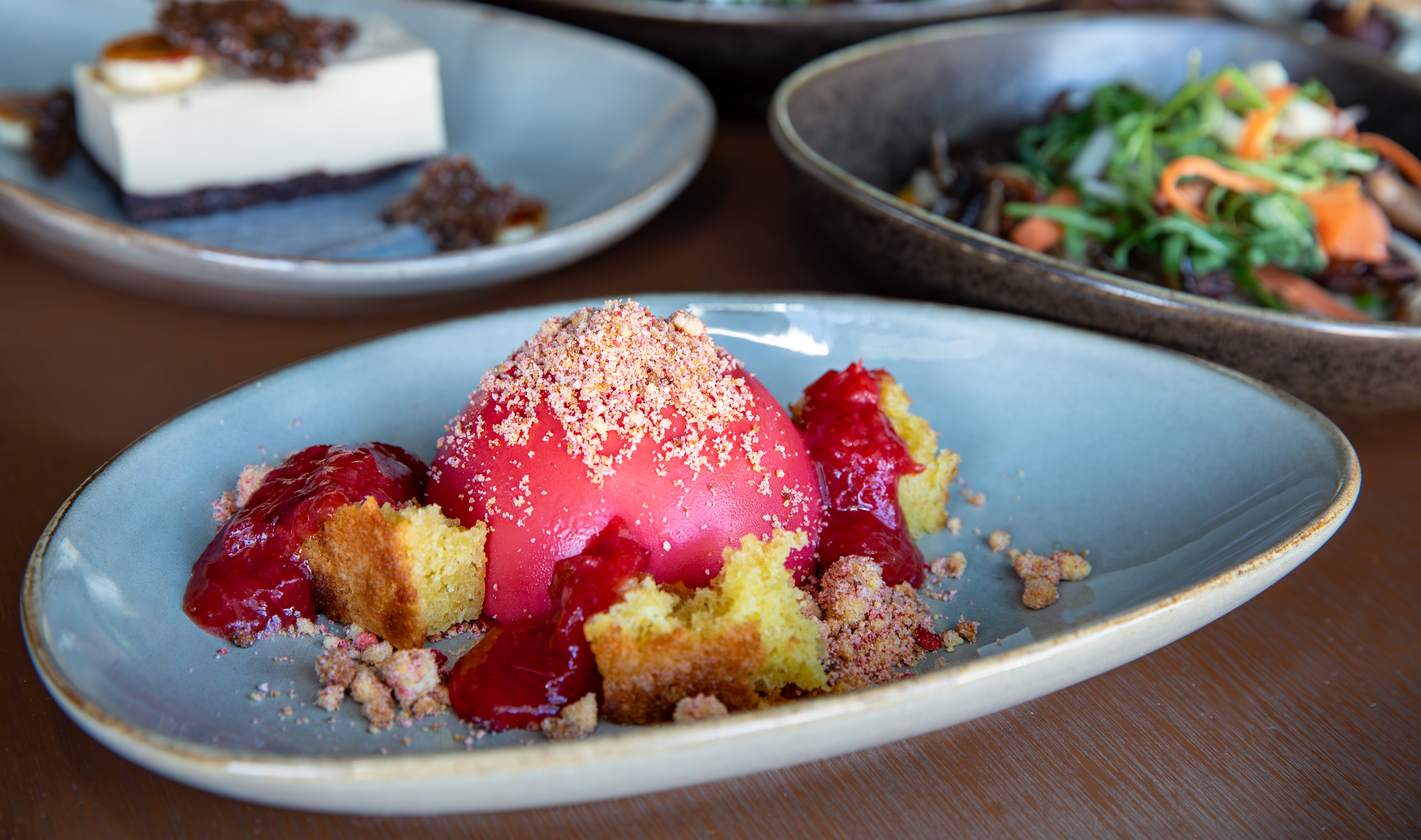 Local ingredients and punchy flavors suffuse Root Down’s playful seasonal menu. 