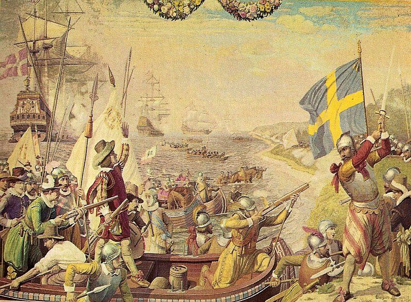 Denmark and Sweden heading into battle during the Kalmar War.