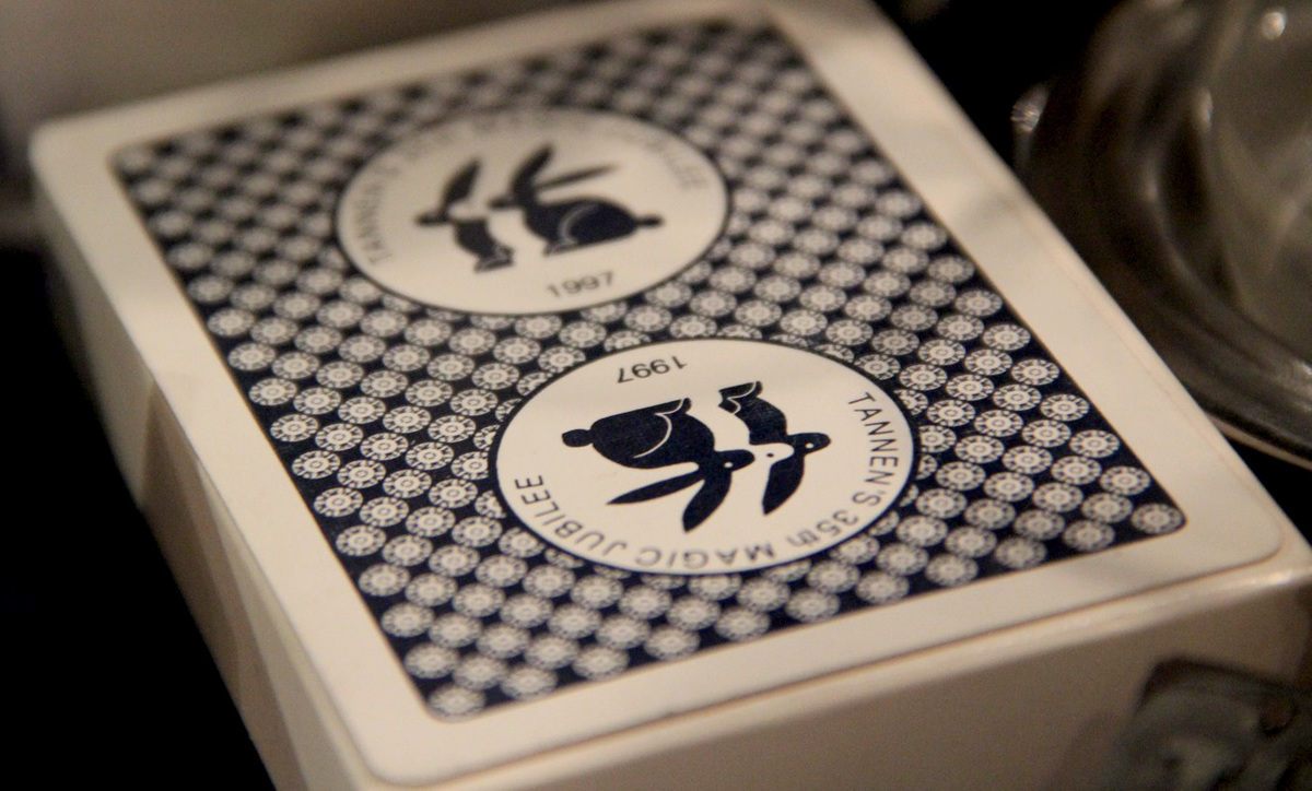 Cards at Tannen's magic store.