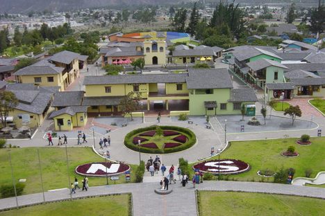 Mitad del Mundo, equator line monument at San Antonio de Pichincha.