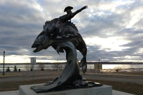Walleye Up Statue