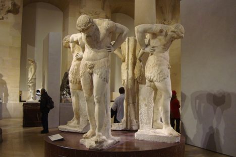 Satyres en atlante, a 2nd century sculpture at the Louvre. 
