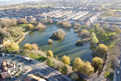 Aerial photo of Baffins Pond